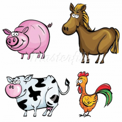 Cartoon Barn Animals Clipart