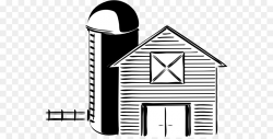 Silo Black and White Farm Barn Clip art - Barn Outline Cliparts png ...