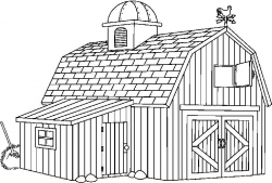 Barn Clipart Black And White - Letters