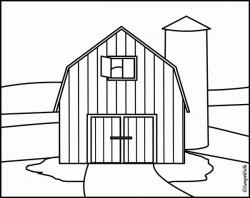 Top Of Barn Clipart Black And White - Letter Master