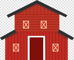 Cartoon Icon, Red cartoon barn transparent background PNG ...