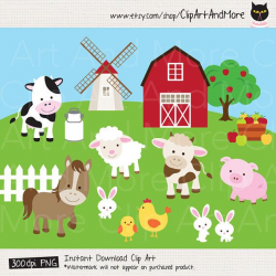 Farm Animal Clipart Clip Art Cute Farm Animal Clipart Farm Clipart ...