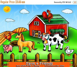 50% OFF Farm Clipart, Farm Clip art, Farm Animals clipart ...