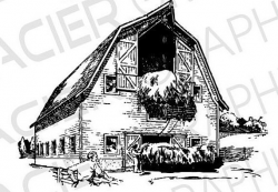 3 Barn Illustrations Vintage Barn Clipart Vector Copyright Free ...