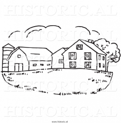 Clip Art Black And White Farm House Clipart