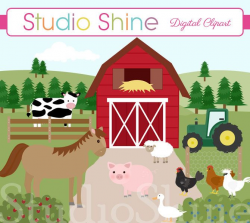 Farm Clipart - Farm Friends - Cute farmyard barnyard clip art for ...