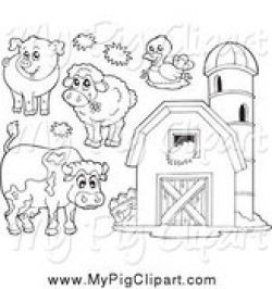 Royalty Free Stock Pig Designs of Barns