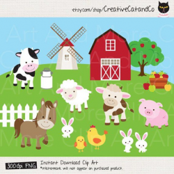 Farm Animal Clipart Clip Art Cute Farm Animal Clipart Farm ...
