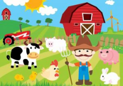 The Images Collection of Colorable farm scene free clip art ...