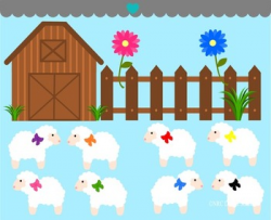 Sheep Barn clipart commercial use