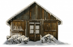Transparent Winter Barn with Snow PNG Clipart | Gallery ...