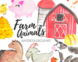 Watercolor barn | Etsy