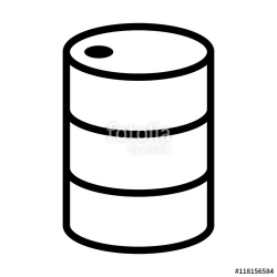Oil drum container / barrel line art icon for apps and websites ...