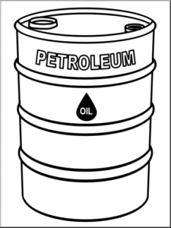 Clip Art: Oil Barrel B&W I abcteach.com | abcteach