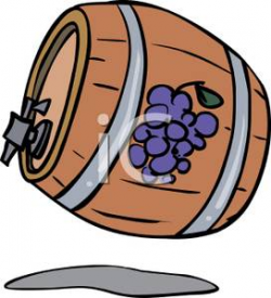 A Barrel of Red Wine - Royalty Free Clipart Picture