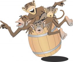 cartoon-monkeys-in-a-barrel | Spiritual Musclehead