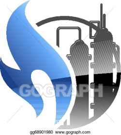 Clip Art Vector - Petrochemical and gas industry. Stock EPS ...