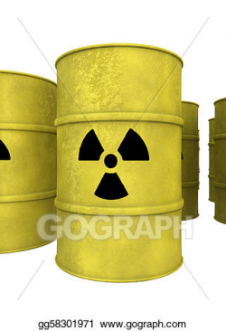 Stock Illustration - Yellow nuclear waste barrel. Clipart Drawing ...