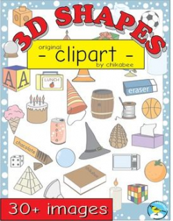 3D Shape Clip Art: shapes and real-life objects | 3d shapes, Clip ...