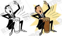 A man hopping up and down with anger vintage retro clip art clipart ...