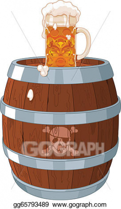 Vector Clipart - pirate barrel. Vector Illustration ...