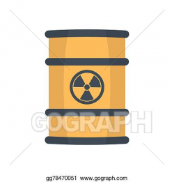 Vector Stock - Radioactive waste in barrel. Clipart Illustration ...