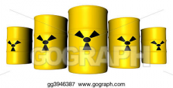 Stock Illustration - Radioactive barrels. Clipart gg3946387 - GoGraph