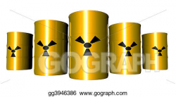 Stock Illustration - Radioactive barrels . Clipart Drawing gg3946386 ...