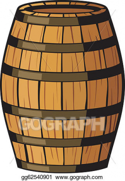 Vector Art - Old barrel (wooden barrel). Clipart Drawing gg62540901 ...