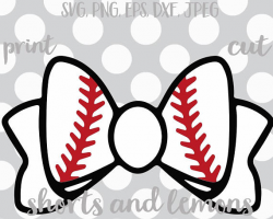 baseball SVG baseball bow decal cut file baseball shirt