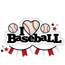 I Heart Baseball Title: Miss Kate Cuttables-- scrapbook cut file ...