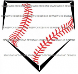 Baseball Home Plate Baseball Stripes SVG from SewSewChicDesigns on ...