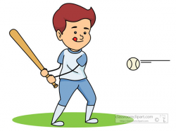 Baseball Clipart Clipart- little-league-player-hitting-baseball ...