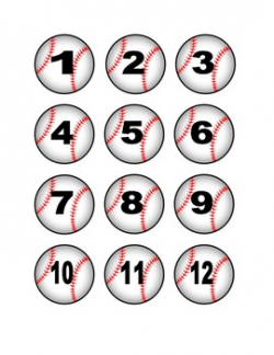 Baseball Numbers for Calendar or Math Activity by Karen Low | TpT