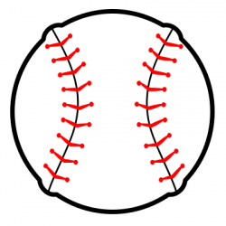 Drawing a cartoon baseball