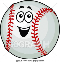 EPS Vector - Fun happy baseball ball. Stock Clipart ...