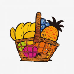 Cartoon Basket,baskets, Cartoon Basket, Baskets, Fruit Basket PNG ...