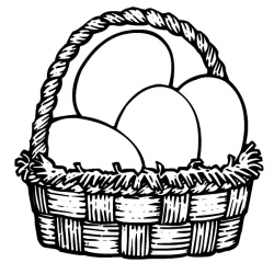 Chicken Egg in a Basket Coloring Pages - NetArt