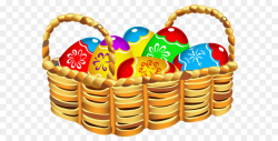 Easter Bunny Easter egg Easter basket Clip art - Square Basket with ...