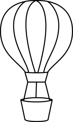 Outline Of Hot Air Balloon Hot Air Balloon Black And White Hot Air ...