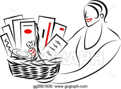 Stock Illustration - Gift basket. Clipart Drawing gg3951630 - GoGraph