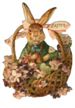 Vintage Easter Basket Clipart