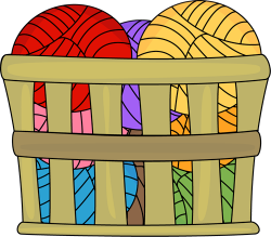 Basket of Yarn Clip Art - Basket of Yarn Image