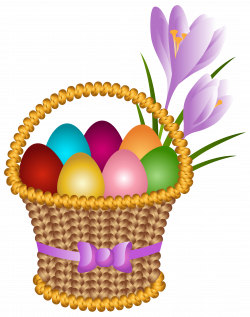 Easter Egg Basket Transparent PNG Clip Art Image | Gallery ...