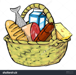 Food basket clipart - Clipart Collection | Clipart bread, food ...