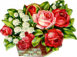 Victorian Flower Basket of Roses | Scissor Snaps