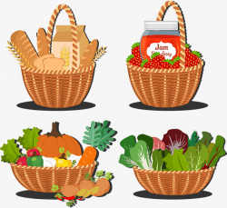 Vegetable Food, Wheat, Milk, Basket PNG and Vector for Free Download