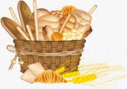 A Basket Of Bread, Basket, Wheat, Food PNG Image and Clipart for ...