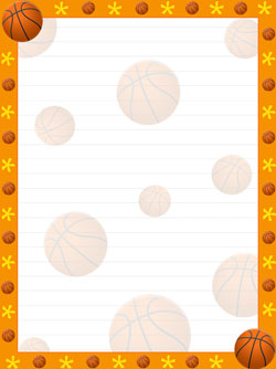 Printable Basketball Stationery — Printable Treats.com