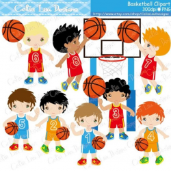 Basketball Clipart / Basketball Birthday Party clip art / sport party clip  art / basketball invitation clipart / INSTANT DOWNLOAD (CG151)
